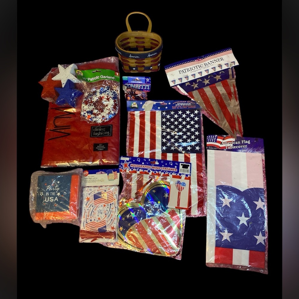4th of July Party Decorations 13pc Patriotic Supplies Set Independence Day Lot